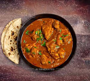 Chicken Curry + Tandoori Roti (2 pieces)