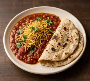 Sev Tamatar + Tawa Roti (2 pieces)
