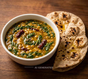Dal Saag + Tandoori Roti (2 pieces)