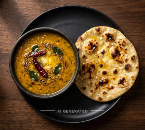 Dal Tadkaa + Tandoori Butter Roti (1 piece)