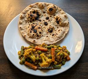 Mix Veg + Tandoori Roti (1 Piece)