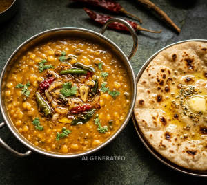 Dal Fry + Butter Roti (1 piece)