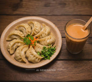 Veg Momos + Classic Tea