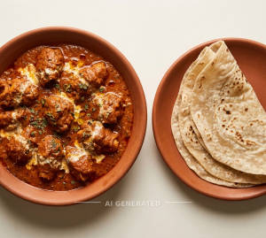 Veg Masala Chaap + Rumali Roti (1 piece)