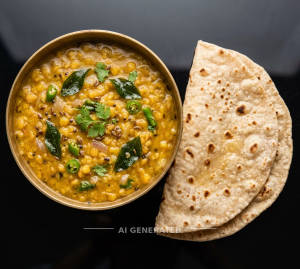 Dal Fry + Tawa Chapati (2 pieces)