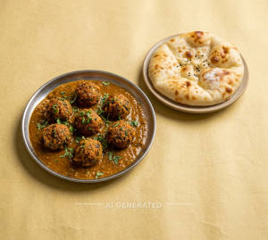 Veg Kofta + Kulchha (1 piece)