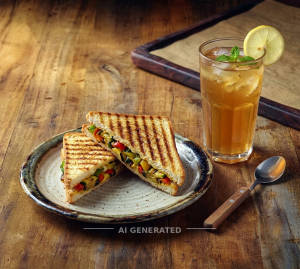 Grilled Sandwich [2 Pieces] + Lemon Iced Tea [New]