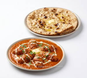 Soya Chaap Butter Masala + Butter Tandoori Roti (2 piece)