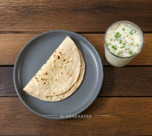 Masala Chaach + Plain Roti (2 Pieces)