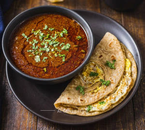 Mutton Gravy + Egg Chappathi (1 Piece)