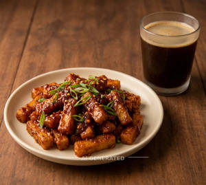 Dragon Potato + Cold coffee