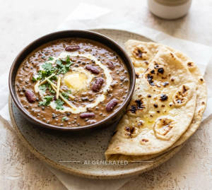 Dal Makhani + Plain Tandoori Roti (2 pieces)