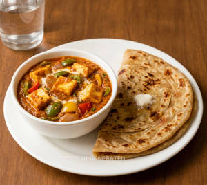 Paneer Sabji + Plain Paratha (1 piece)