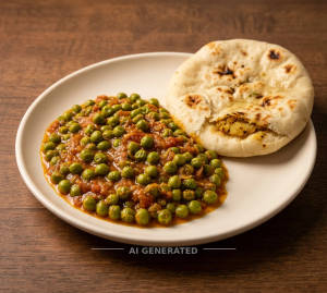 Peas Masala + Kulcha Aloo (1 piece)