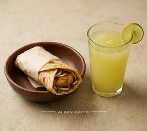 Aloo Tikki Frankie + Mosambi