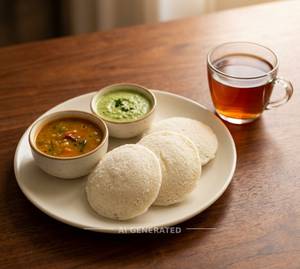 Single Idli + Black Tea