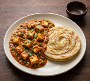 Paneer Masala + Laccha Paratha (1 piece)