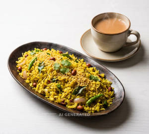 Poha + Tea