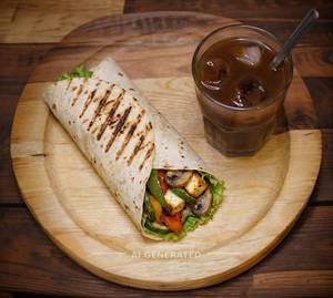Veg Grill Wrap + Plain Cold Coffee