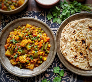 Mix Veg + Tandoori Plain Roti (1 piece)