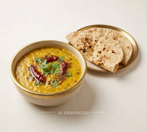 Dal Tadka + Tawa Roti (2 pieces)