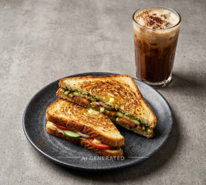 Butter Sandwich + Cold Coffee                           