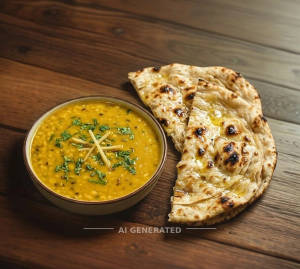 Dal Fry + Tandoori Butter Roti (2 pieces)