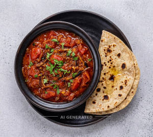 Tamatar Masala + Tawa Roti (2 Pc)