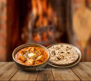Paneer Butter Masala + Plain Roti (1 Piece)