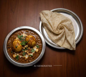 Anda Curry (2Eggs) + Rumali Roti (1 Piece)