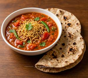 Sev Tomato + Tandoori Roti (2 Pieces)