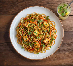 Veg Paneer Noodles + Masala Lemonade