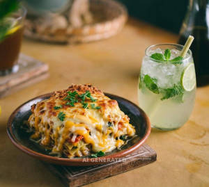 Cheese overload + Moroccan mint lime