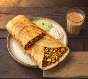 Paneer dosa + Chai