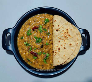 Dal Fry + Tawa Palin Roti (2 pieces)