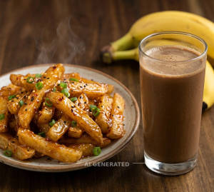 Honey Chilli Potato + Cold Coffee