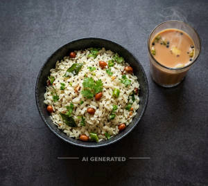 Poha + Special Tea