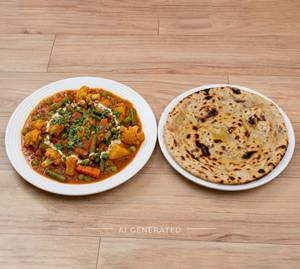 Mixed Vegetable + Tandoori Plain Paratha (1 Piece)
