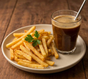 French Fries + Cold Coffee
