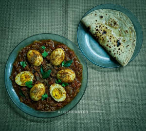 Egg Masala + Rooti (1 Piece)             
