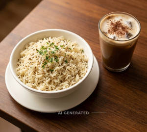 Jeera Rice + Cold Coffee