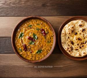 Dal Fry + Tandoori Roti (1 Piece)