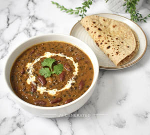 Dal Makhani + Plain Roti (2 pieces)