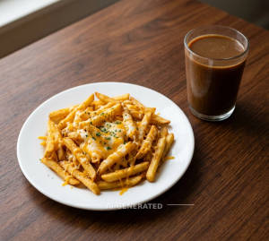 Cheese French Fries + Plain Cold Coffee
