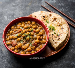 Chana Masala + Tawa Roti (1 piece)