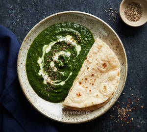 Plain Palak + Pulka (2 pieces)