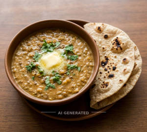 Dal Amul Butter + Tawa Roti (2 pieces)