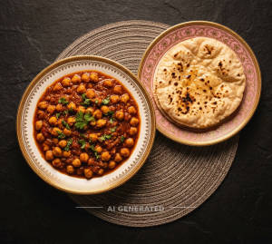 Chana Masala + Tawa Roti (1 piece)
