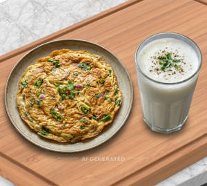 Omelette [double] + Buttermilk