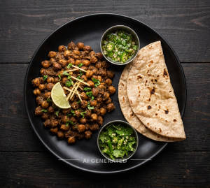 Channa Masala+ Tawa Roti (2 Pieces)